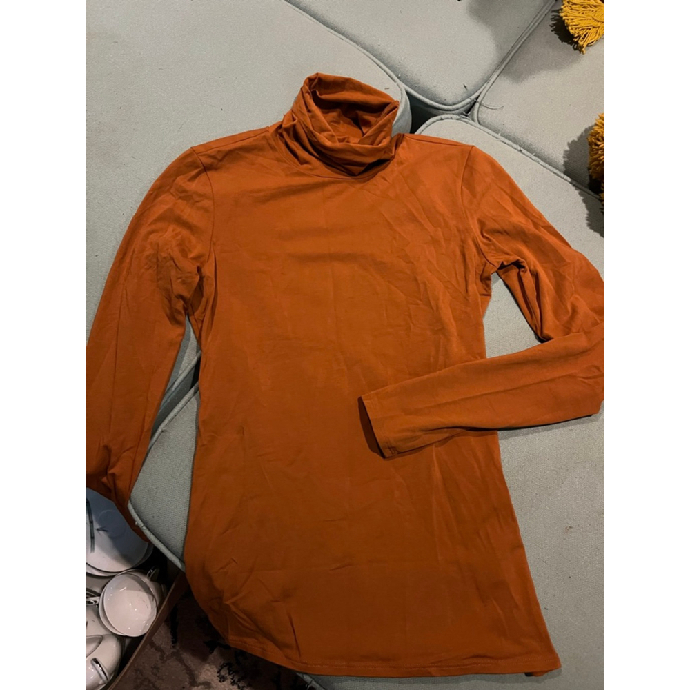 Women's Peruvian Connection Long Sleeve Rust Turtleneck S